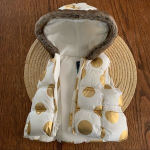 Old Navy 3-6month Quilted Puffer Vest with Hoodie